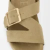Sandales à boucle faciles à enfiler en daim Sahara