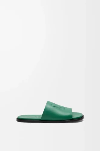 Sandales Flex Anagram en cuir de veau souple Vert