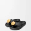 Sandales Foam Pebble Noir/Or