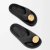Sandales Foam Pebble Noir/Or