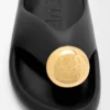 Sandales Foam Pebble Noir/Or