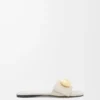 Sandales Pebble en cuir de veau souple couleur Sea Salt