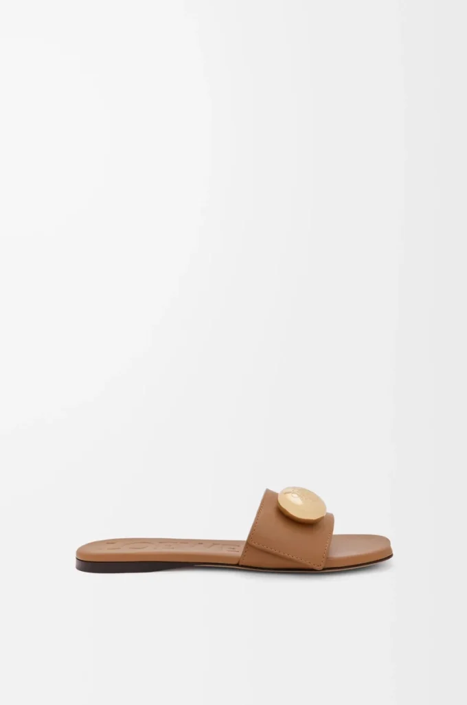 Sandales Pebble en cuir de veau souple Oak