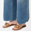 Sandales Pebble en cuir de veau souple Oak