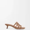 Sandales Petal Anagram en cuir de veau souple Camel