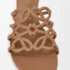 Sandales Petal Anagram en cuir de veau souple Camel