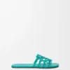 Sandales Petal Anagram en cuir de veau souple Turquoise