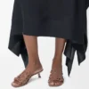 Sandales Petal Anagram en daim orné de strass Taupe clair