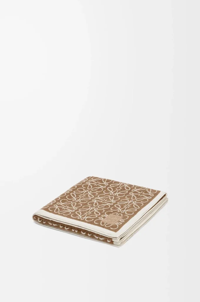 Serviette Anagram en coton Beige
