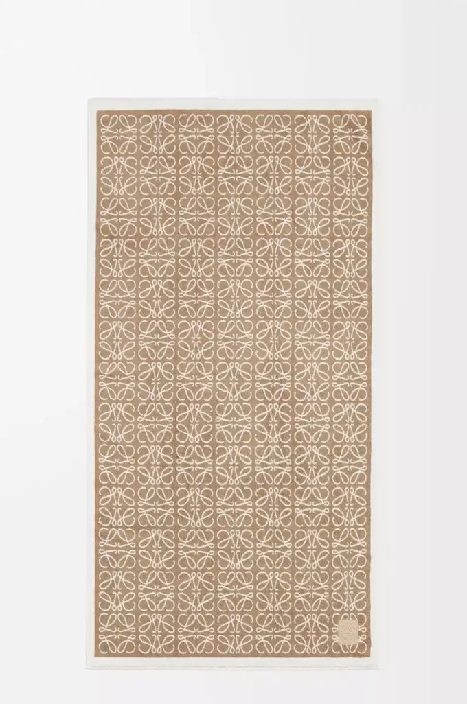 Serviette Anagram en coton Beige