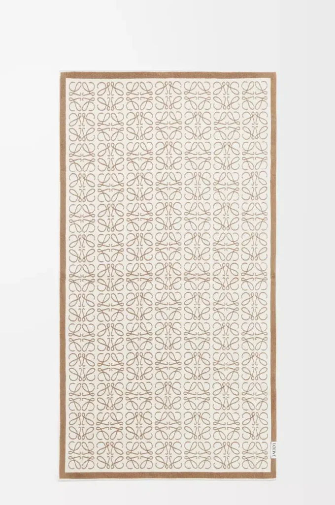 Serviette Anagram en coton Beige