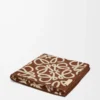 Serviette en coton marron/beige
