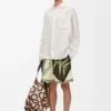 Serviette en coton marron/beige