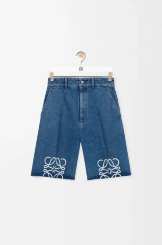 Short Anagram en denim Jeans Bleu
