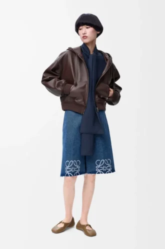 Short Anagram en denim Jeans Bleu