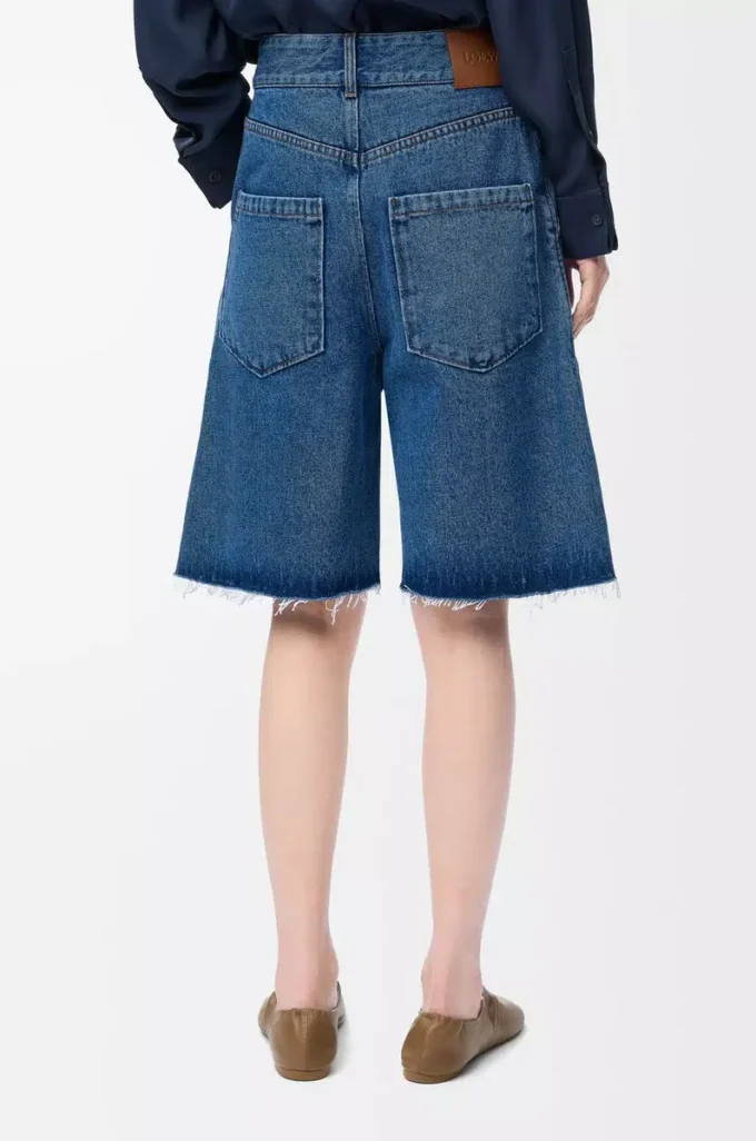 Short Anagram en denim Jeans Bleu