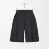 Short cargo en laine gris foncé