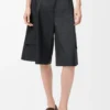 Short cargo en laine gris foncé