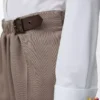 Short à ceinture en laine Beige Melange