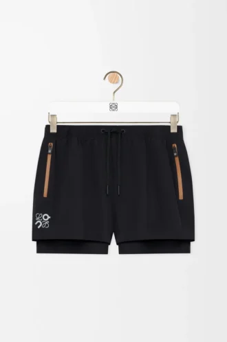 Short de performance en shell technique Noir