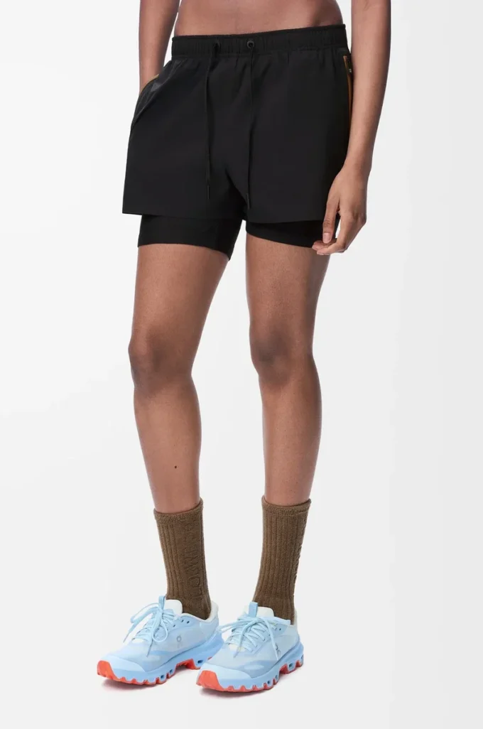 Short de performance en shell technique Noir Short de performance en shell technique Noir