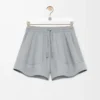 Short en coton gris clair