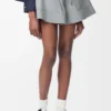 Short en coton gris clair