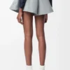 Short en coton gris clair