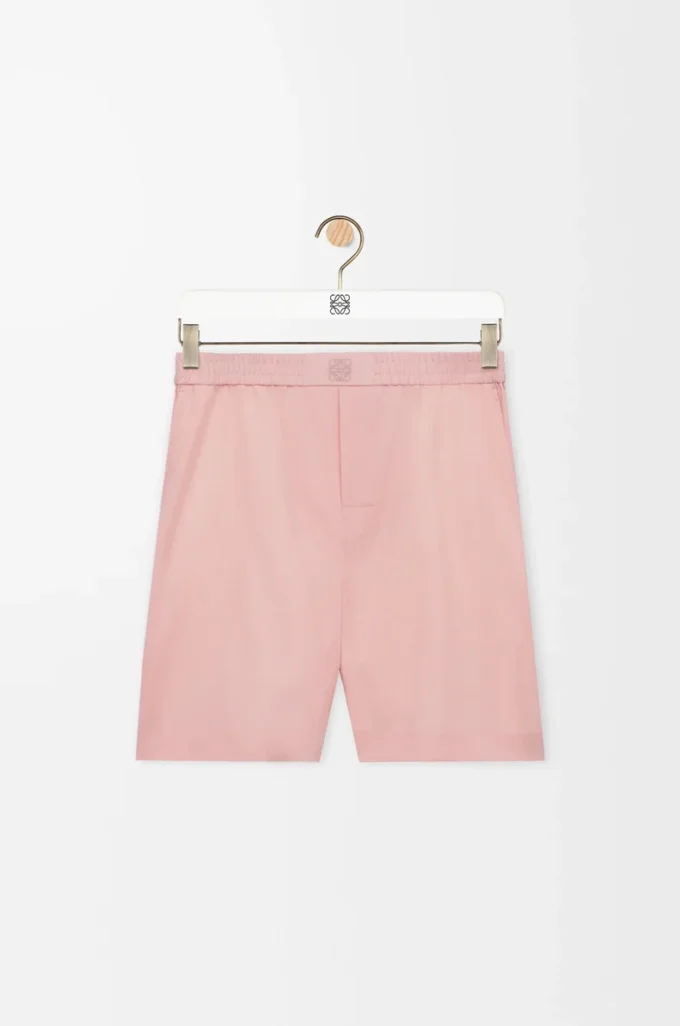 Short en laine couleur corail
