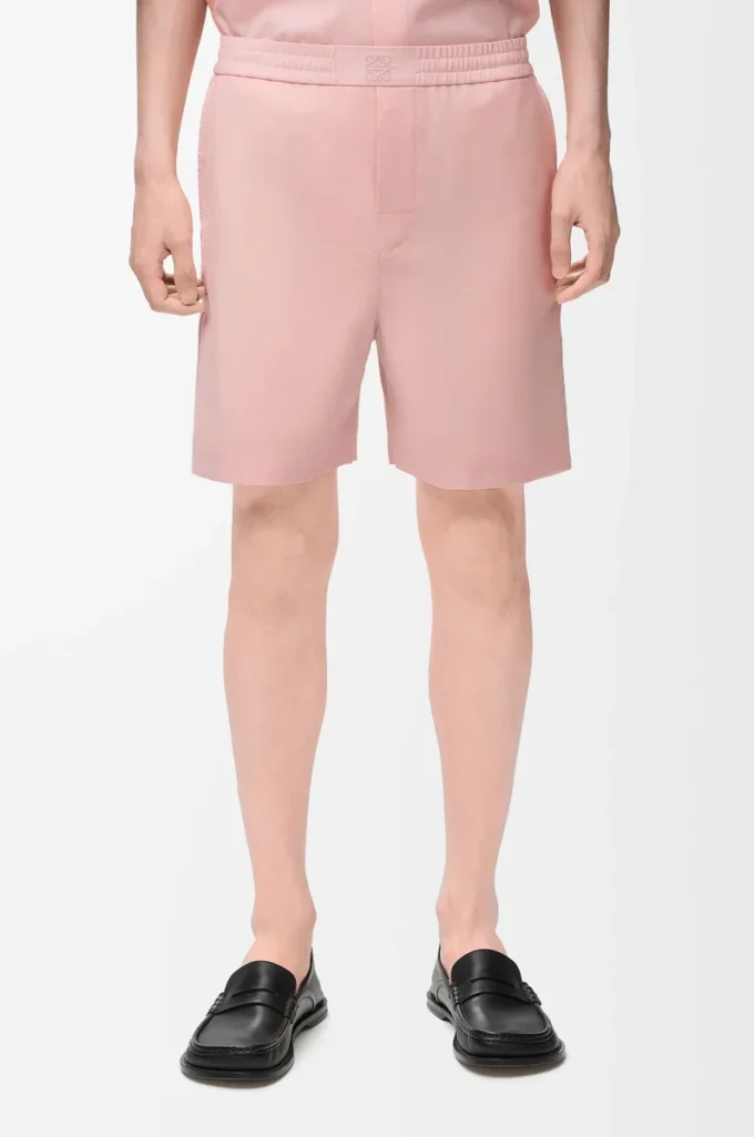 Short en laine couleur corail