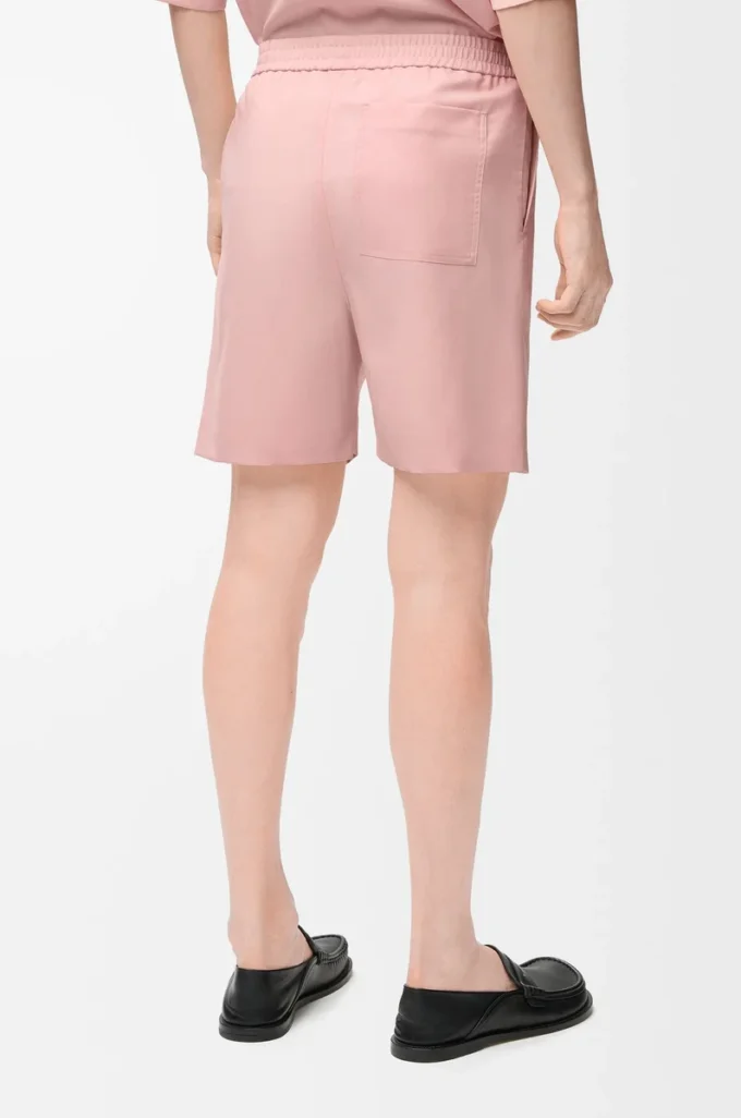 Short en laine couleur corail