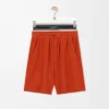 Short en laine mélangée Orange/Blanc