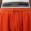 Short en laine mélangée Orange/Blanc