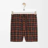 Short en laine mélangée orange/noir