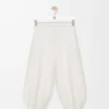 Short en viscose mélangée extensible Blanc