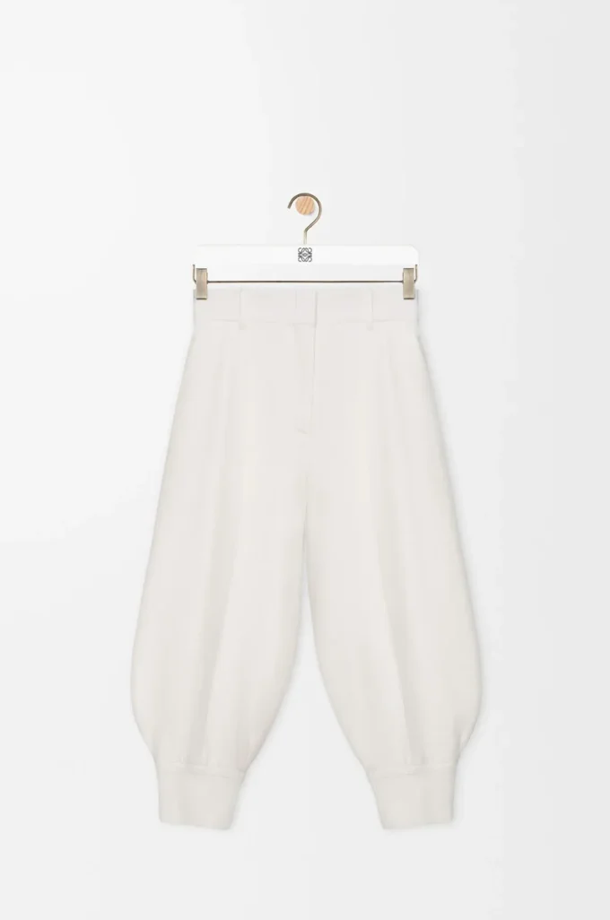 Short en viscose mélangée extensible Blanc