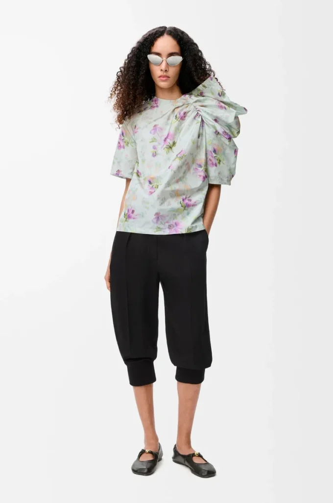 Short en viscose mélangée extensible Noir