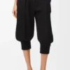 Short en viscose mélangée extensible Noir