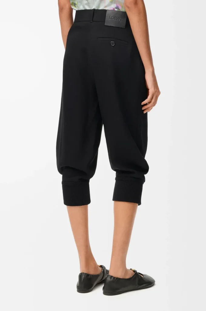Short en viscose mélangée extensible Noir