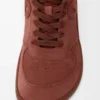 Sneakers Jambo en cuir de veau suédé rouge brûlé