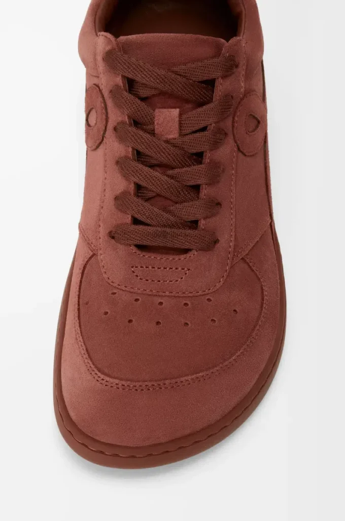 Sneakers Jambo en cuir de veau suédé rouge brûlé