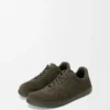 Sneakers Jambo en cuir de veau suédé vert olive