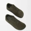 Sneakers Jambo en cuir de veau suédé vert olive