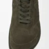 Sneakers Jambo en cuir de veau suédé vert olive