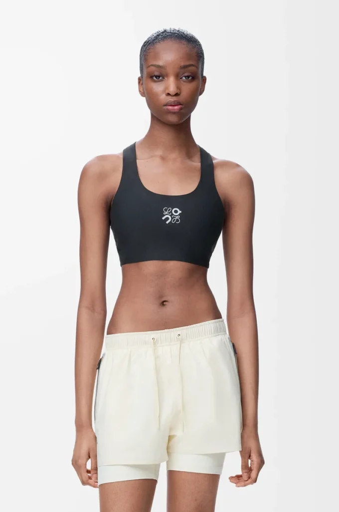 Soutien-gorge souple en jersey technique noir
