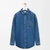 Surchemise Anagram en denim bleu moyen