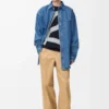 Surchemise Anagram en denim bleu moyen