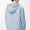 Surchemise à capuche en coton bleu clair