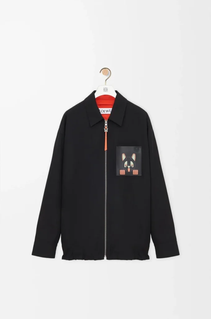 Surchemise en coton noir/orange Surchemise en coton noir/orange