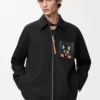 Surchemise en coton noir/orange Surchemise en coton noir/orange